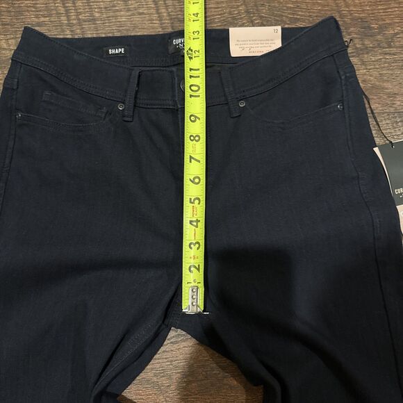 NYDJ Jeans Curves 360 Shape Slim Straight Bowen Dark Wash Stretch Size 12 New - Picture 5 of 12